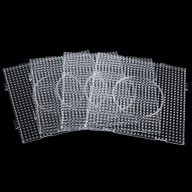 4 Pcs Planches à Perles Hama 15cm Pochoir pour Perles en Fer