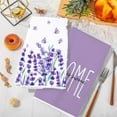 thumbnail image 4 of Lavender Floral Kitchen Towel Purple Flower Butterfly 18 x 28 Inch Sweet Home Hand Dish Drying Tea Towel for Bathroom Spring Cooking Baking Cleaning Supplies, 2 Pack, 4 of 6