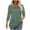Army Green, variant on Simua Women's 3/4 Sleeve Eyelet Tops Casual Round Neck Business Blouse Solid Color Tunic T-shirt