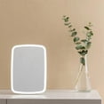 thumbnail image 2 of Rechargeable Travel Lighted Makeup Mirror, Rechargeable Desk Vanity Mirror, Touch Screen, Brightness Adjustable, Portable Compact Cosmetic Mirror for Women, White, 2 of 8