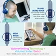 thumbnail image 2 of MEE audio KidJamz KJ45 Auriculares de escucha segura para niños con limitador de volumen y micrófono, auriculares supraaurales ajustables para niños con cable y conector de 3,5 mm para aprendizaje en, 2 of 5