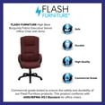 thumbnail image 4 of Flash Furniture High Back Burgundy Fabric Executive Swivel Office Chair with Arms, 4 of 13