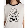 thumbnail image 3 of Peanuts Snoopy Women's and Women's Plus Pumpkin Tee and Shorts Sleep Set, 2-Piece, Sizes XS-2X, 3 of 4