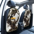 thumbnail image 3 of Naloa Skeleton Dance with Mushrooms 2Pcs Anti-Kick Back Seat Cover Kick Mat, Car Seat Protector with 3 Storage Pockets, 3 of 8