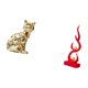 thumbnail image 5 of Figura decorativa de gato con forma de llama, escultura animal, adorno artístico para chimenea, estatua abstracta de resina con forma de fuego, adorno, 5 of 8
