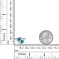 thumbnail image 3 of Gem Stone King 925 Sterling Silver London Blue Topaz and Moissanite Ring for Women (2.18 Cttw, Heart Shape 5MM, Gemstone November Birthstone, Size 6), 3 of 3