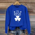 thumbnail image 2 of New & Trending!FUNUONY St Patricks Day Shirt Women's Witch of Destruction Print Hoodless Sweatshirt Blue XXL, 2 of 5
