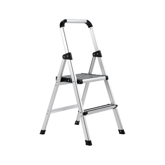 BirdRock Brands Home Aluminum Step Ladder, Silver