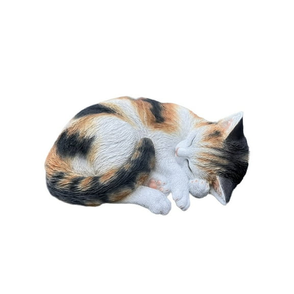 Hi-Line Gift Ltd. Sleeping Calico Cat Garden Statue