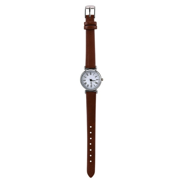 ESTINK Fashion Watch Round Dial Watch Exquisite Small Simple Fashion Women Dress Watch Retro Leather Mini Wristwatch