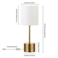 thumbnail image 3 of Hudson & Canal ML0920 Giselle Socle en Laiton Mini Lampe de Table, 3 of 10