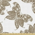 thumbnail image 1 of Brown Paisley Sofa Upholstery Fabric by the Yard, Zentangle Look Butterfly Animals Delicate Rhythmic Pattern in Autumn Tones, Decorative Fabric for DIY Home Accents, 10 Yards, Umber White by Ambesonne, 1 of 4