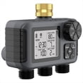 thumbnail image 2 of 3-Outlet Automatic Water Timer Garden Irrigation Watering System Digital Garden Sprinkler Programmer Tools,1 x Automatic Water Timer,Dark Gray, 2 of 8