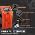 thumbnail image 4 of Yardi Yarda Fully Automatic Refrigerant Recovery Machine - Dual Cylinder AC Recovery Machine Kit Built in Compressor/Recovery Tank, Recovery Machine HVAC Only for R134A+R1234YF, Orange, 4 of 11