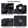 thumbnail image 6 of WenVen Men's Spring Lightweight Cotton Jacket Long Sleeve Utility Work Jacket Gray 2XL, 6 of 9