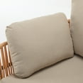 thumbnail image 5 of Ryder Modern Outdoor Patio Lounge Chair with Cushions, Rope Accents, Iron Frame, Beige+Natural, 5 of 13