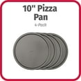 thumbnail image 3 of GoodCook Set of 4 Nonstick Steel 10 Inch Personal Pizza Pans Set, Gray, 3 of 4
