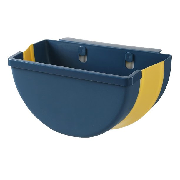 Contenedores de Basura Colgantes para Cocina - Recipiente para Basura Sobre el Gabinete - Contenedores de Basura Plegables (azul)