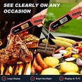 thumbnail image 6 of BALDR Digital Meat Thermometer, Instant Read Food Thermometer for Kitchen Cooking and Outdoor BBQ, Orange Backlight, Auto On/Off, Reversible LCD Reading, IPX6 Waterproof, Red, 6 of 7