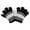 Black White, variant on Striped Infant Gloves Unisex Magic Knit Mitten- Grey