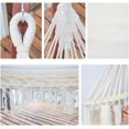 thumbnail image 3 of Hamaca de jardín para adultos, hamaca tejida de macramé bohemio para 2 personas con barra de equilibrio, hamacas portátiles antivuelco adecuadas para acampar y hacer senderismo en interiores y exterio, 3 of 5