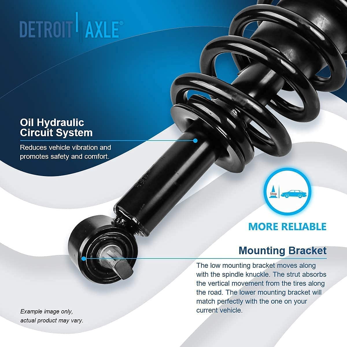 Detroit Axle - Front End 14pc Kit 07-13 Chevy GMC Silverado Sierra 1500 Upper Lower Control Arms with Ball Joints Sway Bar Links Inner Outer Tie Rods Boots Replacement Struts w/Coil Spring