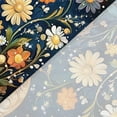 thumbnail image 5 of Flower Moon Plants Black Shower Curtain, Watercolor Plant Leaves with Floral Bathroom Decor , Wildflower Waterproof Fabric Shower Curtain Set with Hooks 70X70in, 5 of 5