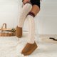 thumbnail image 3 of Botas de calcetín de lana sobre la rodilla para mujer botas de invierno extragrandes, 3 of 6