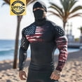 thumbnail image 5 of BRGZLK UPF 50+ Long Sleeve Shirt for Mens 2026 Summer Fashuion Print Long Sleeve Lightweight Breathable Sun Protection Shirts with Face Mask for Fishing Hiking A XL, 5 of 6