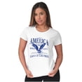 thumbnail image 4 of USA Land of the Free Patriotic Eagle Womens Slim Fit Graphic Tee Brisco Brands M, 4 of 6