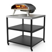 Only Fire Food Prep Cart Pizza Oven Stand Station 33in H for Outdoor Kitchen Camping Party, 49.8 lb