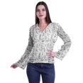 thumbnail image 1 of Moomaya Kurta Col Kurta Dentelle Détails Imprimé Manches Longues Tunique, 1 of 5