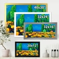 thumbnail image 4 of Designart 'Yellow Blossoming Flowers Landscape With Green Trees' Traditional Framed Art Print, 4 of 4