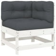 thumbnail image 2 of vidaXL 6 Piece Garden Lounge Set with Cushions White Solid Wood, 2 of 5
