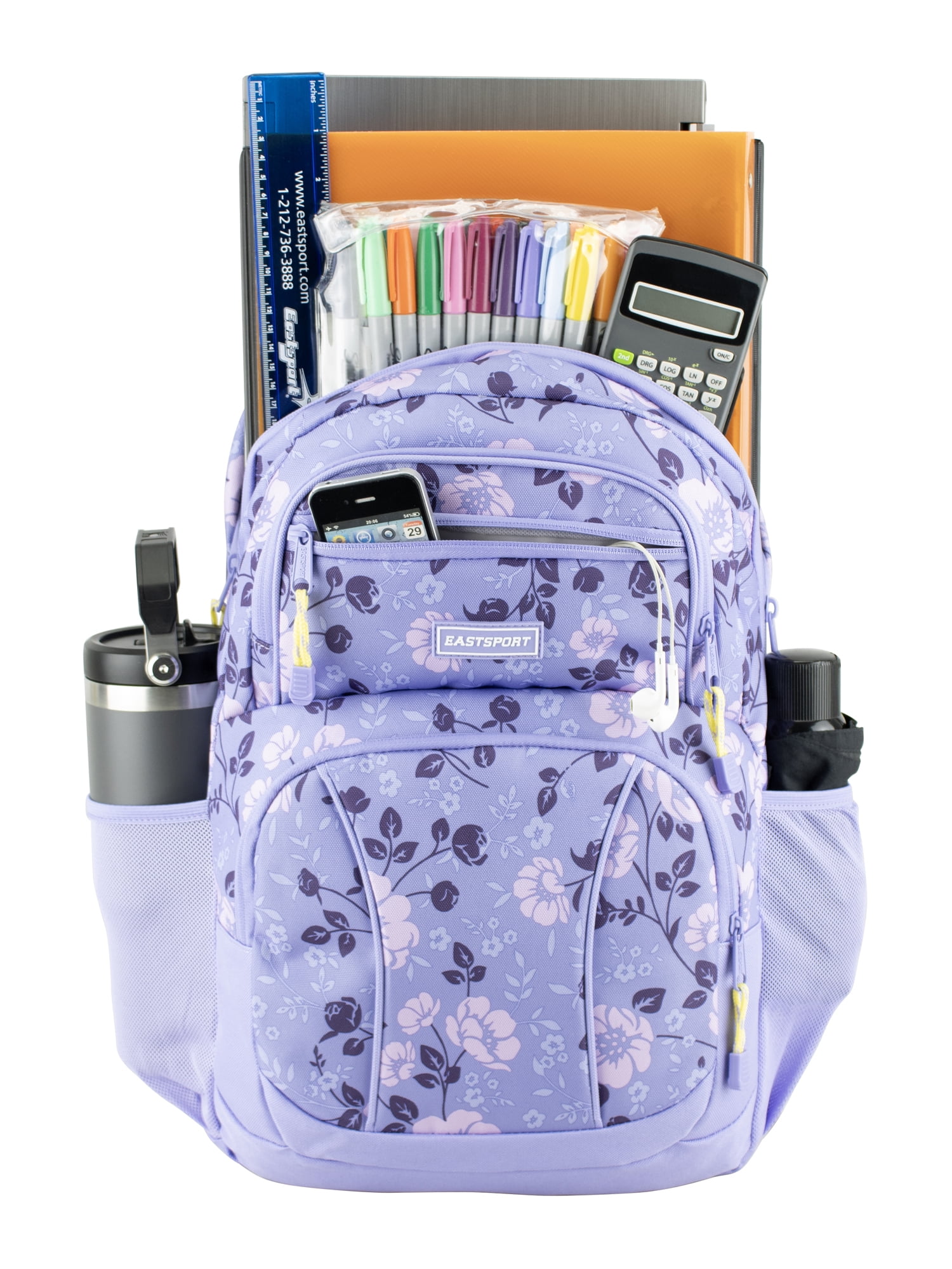 Eastsport Unisex 18.5" Vision Sport Backpack, Cheerful Flowers