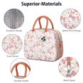thumbnail image 4 of Womens Pink Baseballs with Bows Pattern Lunch Box for Work,Insulated Lunch Bag for Women,Loncheras Para Mujer,Leakproof Adult Lunch Bag for Work,Beach,Travel,Picnic,Camping, 4 of 7