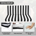 thumbnail image 4 of Olurrisa 48" Outdoor Loveseat Cushion Set, Black White Water-Resistant Polyester with 28D Foam for Patio Furniture (1 Seat + 2 Backs), 4 of 11