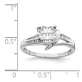 thumbnail image 2 of White Sterling Silver Ring Band Fashion Cubic Zirconia CZ Clear, 2 of 2