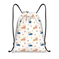 thumbnail image 1 of Qekee Corgi Dog And Heart Print Sports Backpack,Foldable Day Pack,Waterproof Drawstring Bags for Sports, Gym, and Travel-Medium, 1 of 6