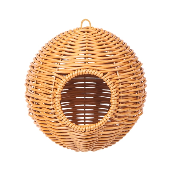 Rope Bird Rattan Realistic Imitation Rattan Bird For Garden Terrace Natural Hanging Birdhouse Durable Decorative Habitat