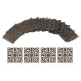 thumbnail image 1 of 50 Pcs Tetragonum Iron Filigree Charms Antique Bronze Hollow Electroplating Rustproof Iron Filigree Embellishments for DIY Crafts, 1 of 2
