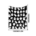 thumbnail image 2 of Muecwrye Halloween Blanket, Cute Halloween Spooky Black and White Throw Blanket, Lightweight Cozy Flannel Blanket, Fall Throw Blankets for Couch Sofa Bed Home Decorations, 50 X 60 Inch, 2 of 5