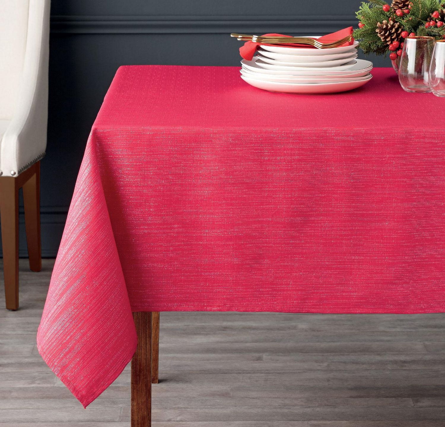 Holiday Time Red Tablecloth, 52"x70"