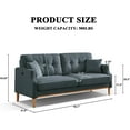 thumbnail image 3 of DEALTOPS Mid-Century Modern 3 Seat Sofa Couch, The Ultimate Comfort Experience Loveseat with Thick Cushions,Waterproof Fabric,and USB Port - Blue, 3 of 7