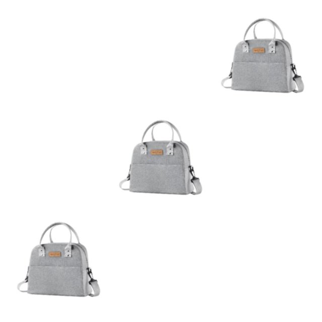 kurtrusly Bento Bag For On Go Meals Busy Lifestyles Multi-Purpose Picnic Bags With Strap+Grey 3Set