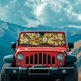 thumbnail image 3 of Uorisanigo Windshield Sun Shade Foldable Front Window Shade Compatible with Jeep Wrangler TJ JK JL & Gladiator JT Auto Sun Heat Shield Yellow Floral Print Windshied Sunshade Block UV Rays, 1Pc, 3 of 7