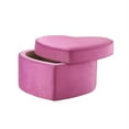 thumbnail image 4 of Rigoberto Velvet Storage Ottoman, Fuchsia, 4 of 8