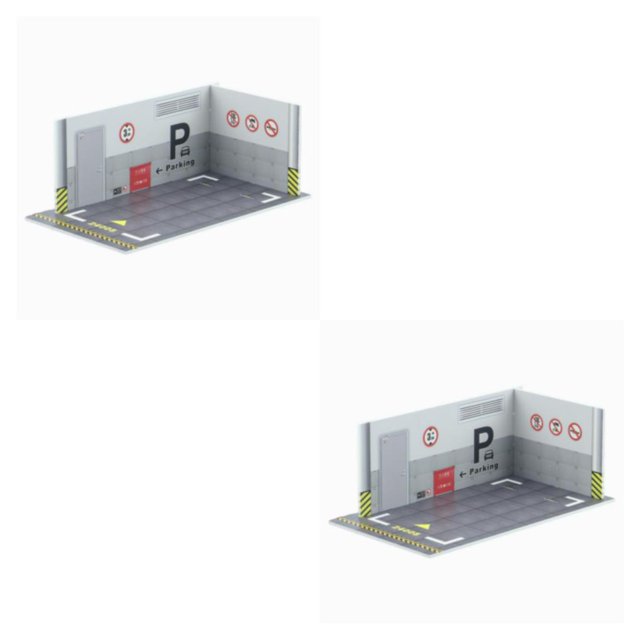 Decodeary Car Model Diorama Parking Scenery 124 DIY for Model Car Stunning and Realistic Type A 2PCS