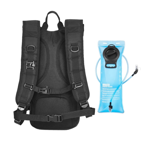 Zaverox Tactical Molle Hydration Backpack with 3L TPU Water Bladder, Lightweight Storage Water Pack for Hiking Running Cycling Camping Men Women