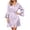 Purple, variant on Women's Silky Satin Robe - Lightweight Kimono Bathrobe with Bell Sleeves and Ruffle Hem, Elegant Lounge Wear for Bridal & Spa